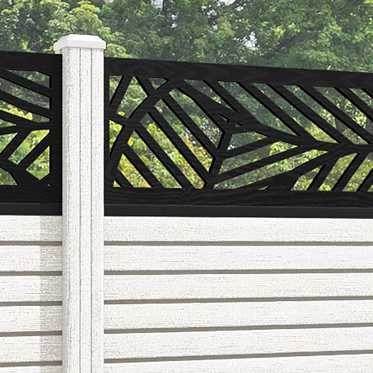 Hudson Habitat Fence Panel - Light Stone - with our composite posts