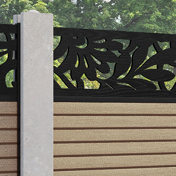 Hudson Heritage Fence Panel - Light Oak - for existing concrete posts