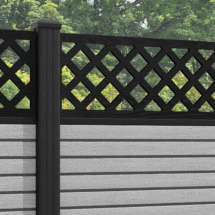 Hudson Hive Fence Panel - Light Grey - with our composite posts