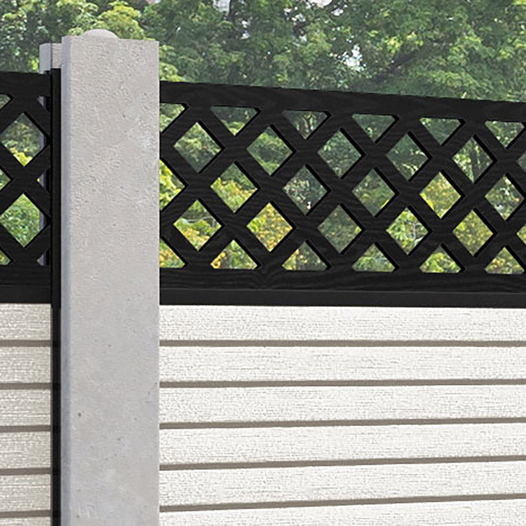 Hudson Hive Fence Panel - Light Stone - for existing concrete posts