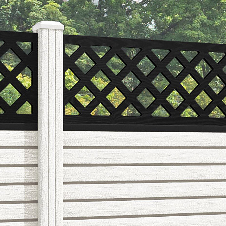 Hudson Hive Fence Panel - Light Stone - with our composite posts