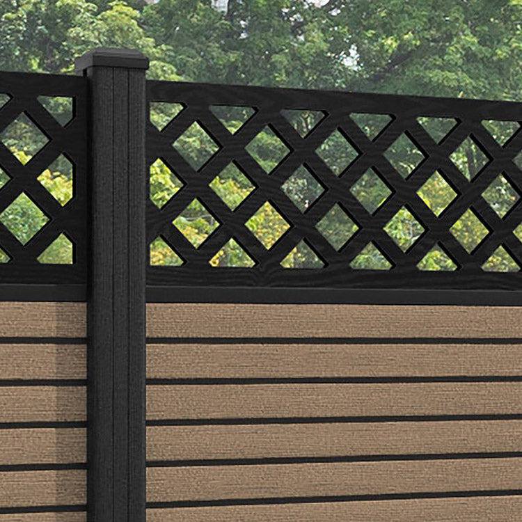Hudson Hive Fence Panel - Teak - with our composite posts