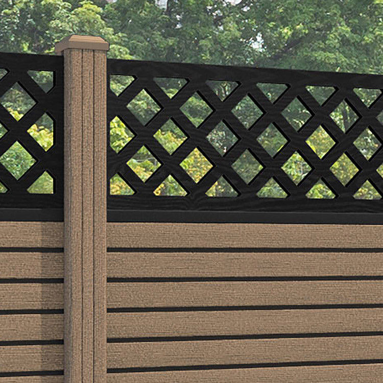 Hudson Hive Fence Panel - Teak - with our composite posts