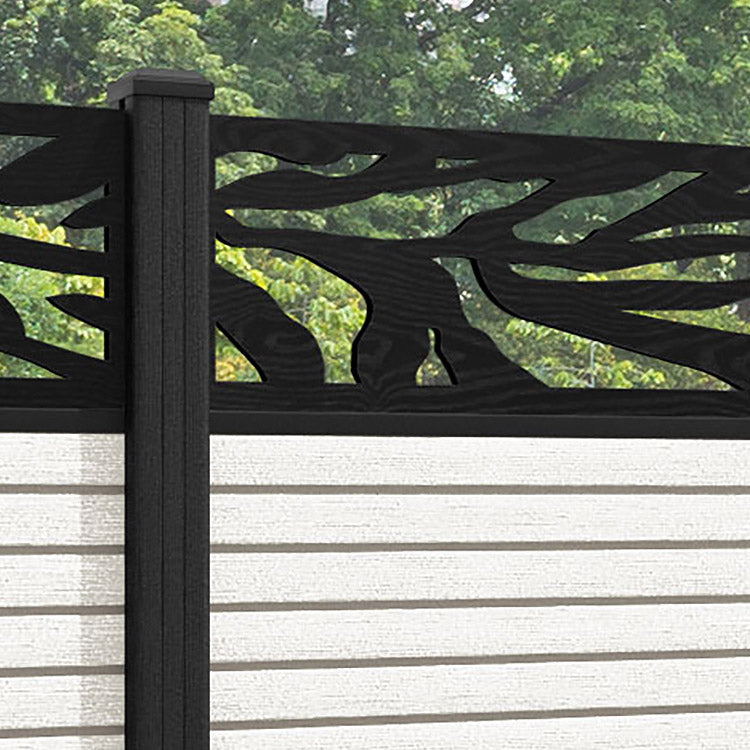 Hudson Malawi Fence Panel - Light Stone - with our composite posts