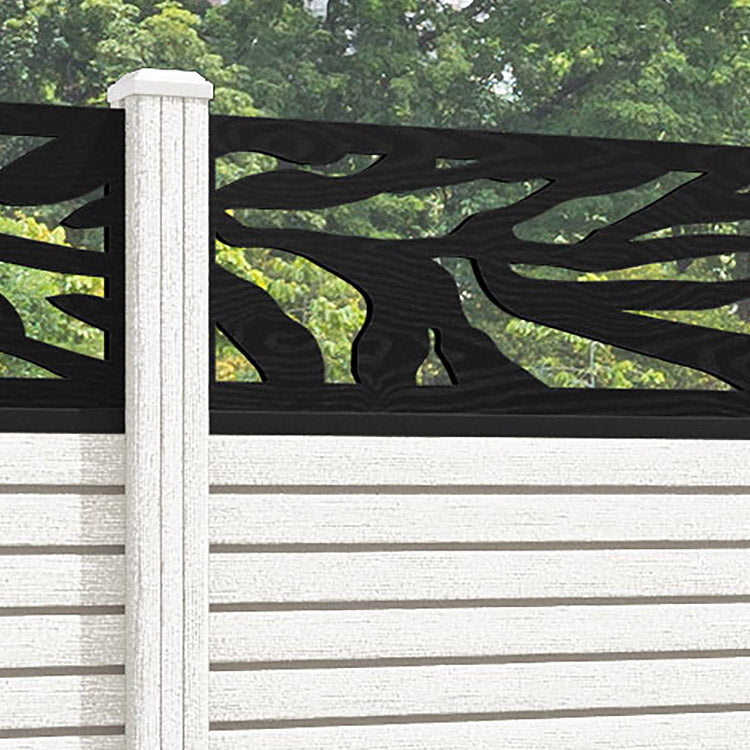 Hudson Malawi Fence Panel - Light Stone - with our composite posts