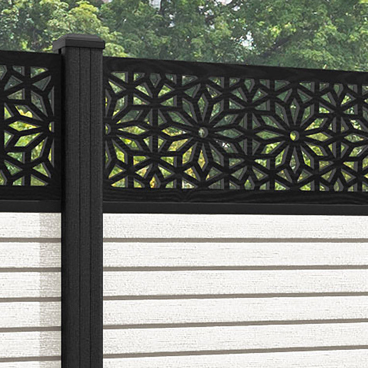 Hudson Narwa Fence Panel - Light Stone - with our composite posts