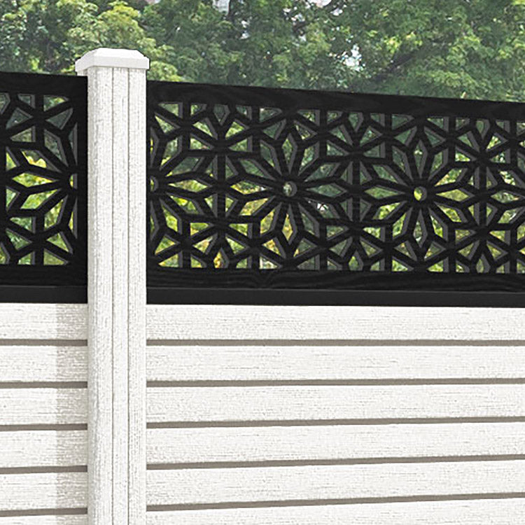 Hudson Narwa Fence Panel - Light Stone - with our composite posts