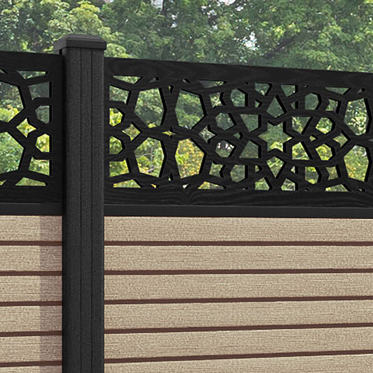 Hudson Nazira Fence Panel - Light Oak - with our composite posts