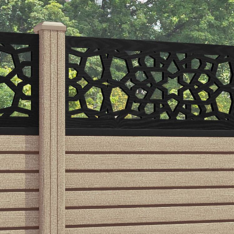 Hudson Nazira Fence Panel - Light Oak - with our composite posts
