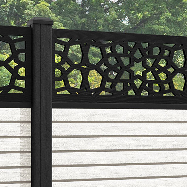 Hudson Nazira Fence Panel - Light Stone - with our composite posts