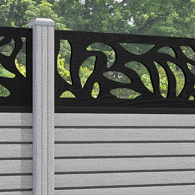Hudson Plume Fence Panel - Light Grey - with our composite posts