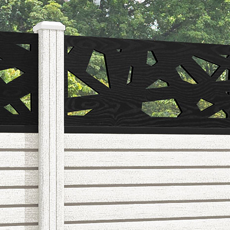 Hudson Prism Fence Panel - Light Stone - with our composite posts