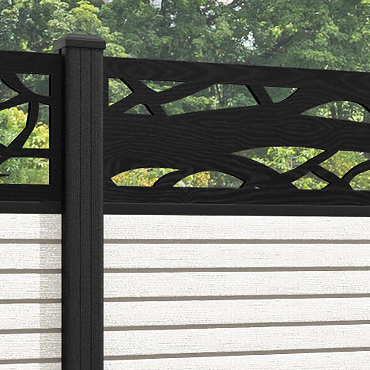 Hudson Twilight Fence Panel - Light Stone - with our composite posts