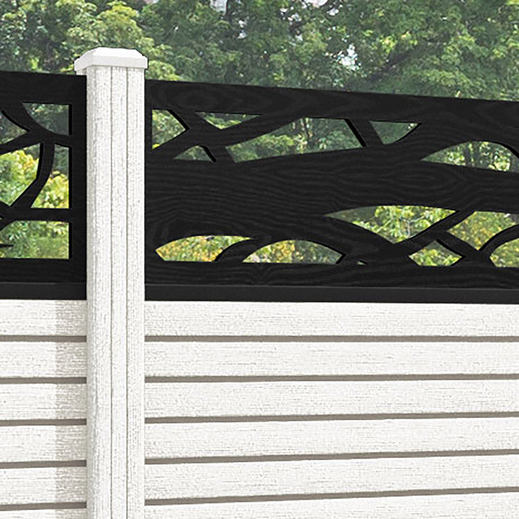 Hudson Twilight Fence Panel - Light Stone - with our composite posts