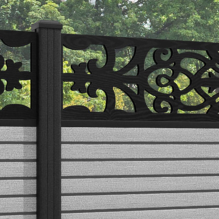 Hudson Windsor Fence Panel - Light Grey - with our composite posts