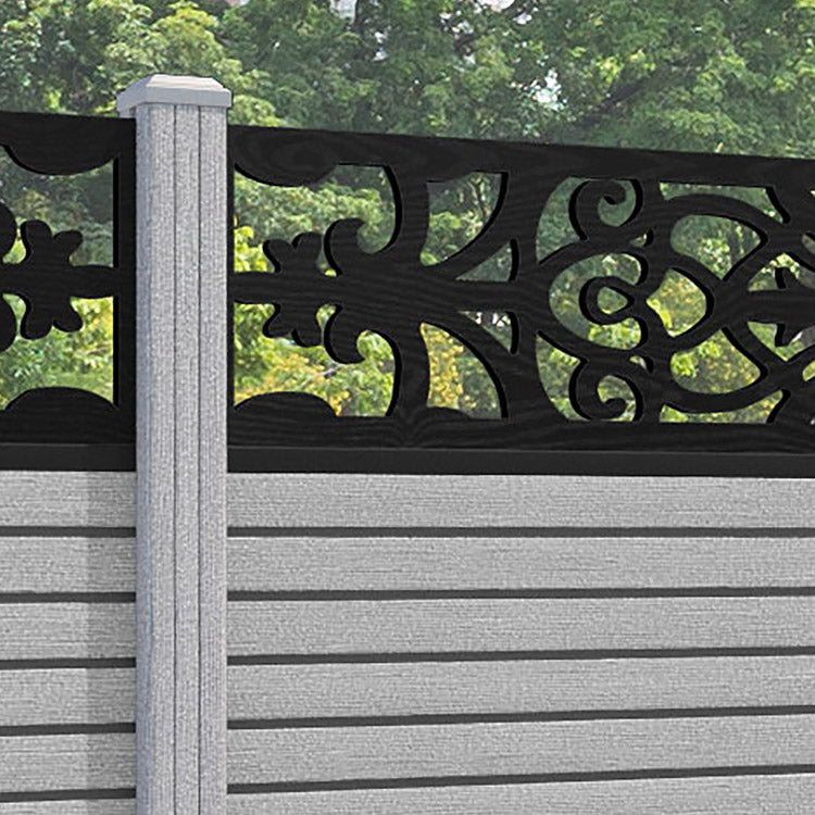 Hudson Windsor Fence Panel - Light Grey - with our composite posts