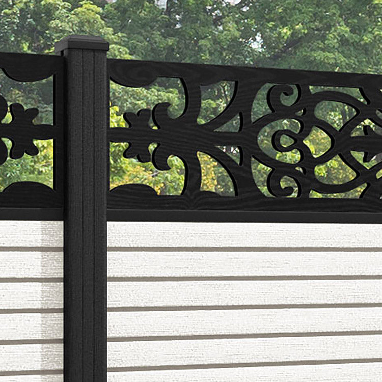 Hudson Windsor Fence Panel - Light Stone - with our composite posts