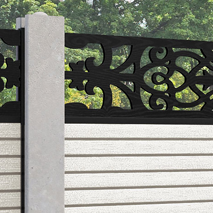 Hudson Windsor Fence Panel - Light Stone - for existing concrete posts