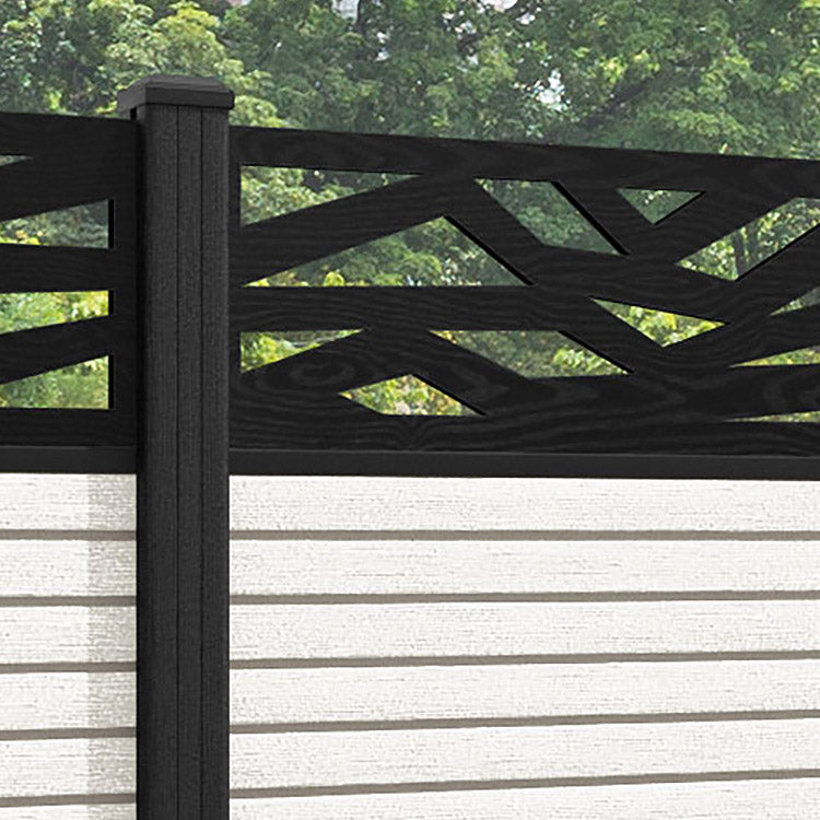 Hudson Zenith Fence Panel - Light Stone - with our composite posts