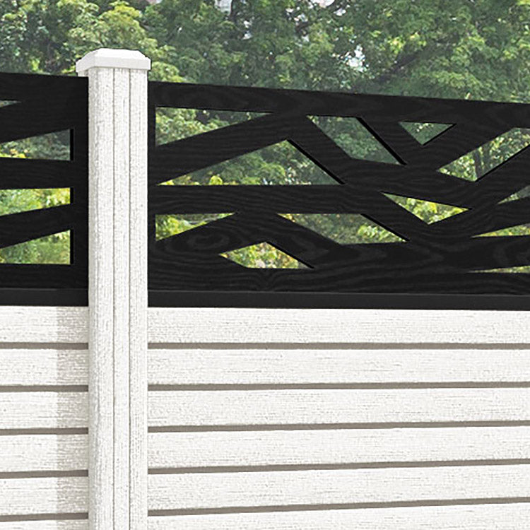 Hudson Zenith Fence Panel - Light Stone - with our composite posts