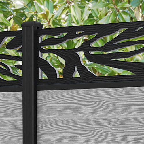 Classic Malawi Fence Panel - Light Grey - with our aluminium posts