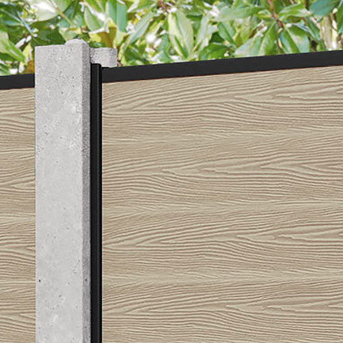 Classic Fence Panel - Light Oak - for existing concrete posts