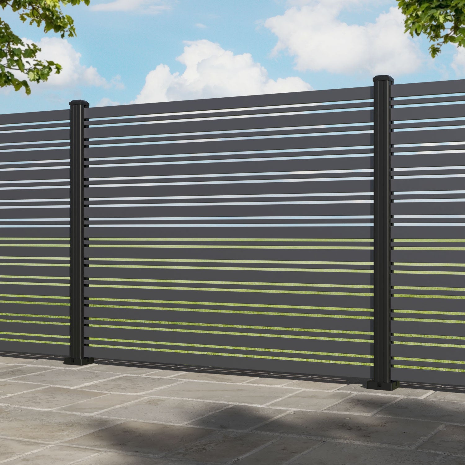 Albany Aluminium Fence Panel - with our aluminium posts