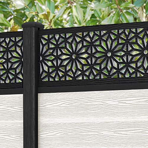 Classic Narwa Fence Panel - Light Stone - with our composite posts