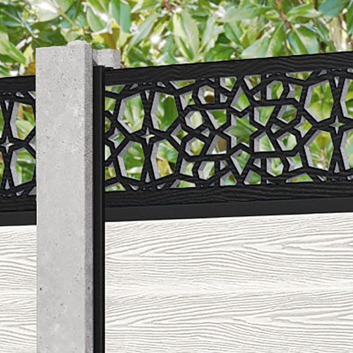 Classic Nazira Fence Panel - Light Stone - for existing concrete posts