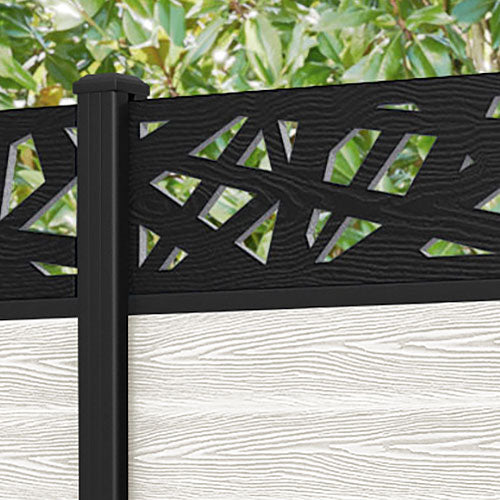 Classic Prism Fence Panel - Light Stone - with our aluminium posts