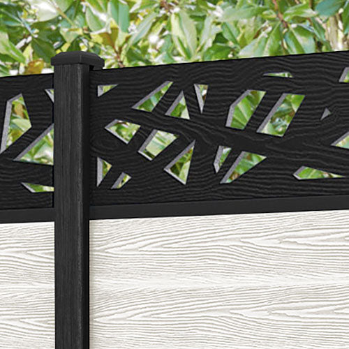 Classic Prism Fence Panel - Light Stone - with our composite posts
