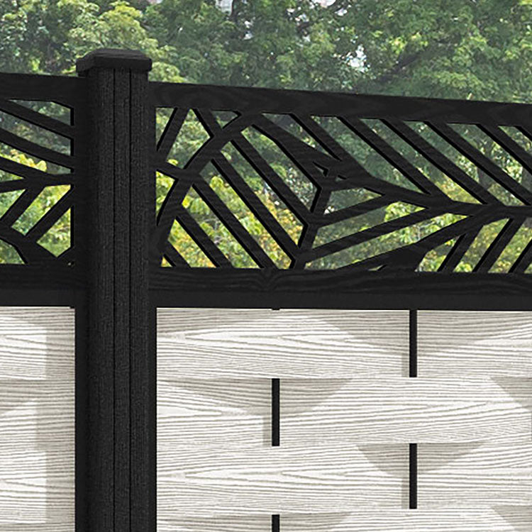 Ripple Habitat Fence Panel - Light Stone - with our composite posts