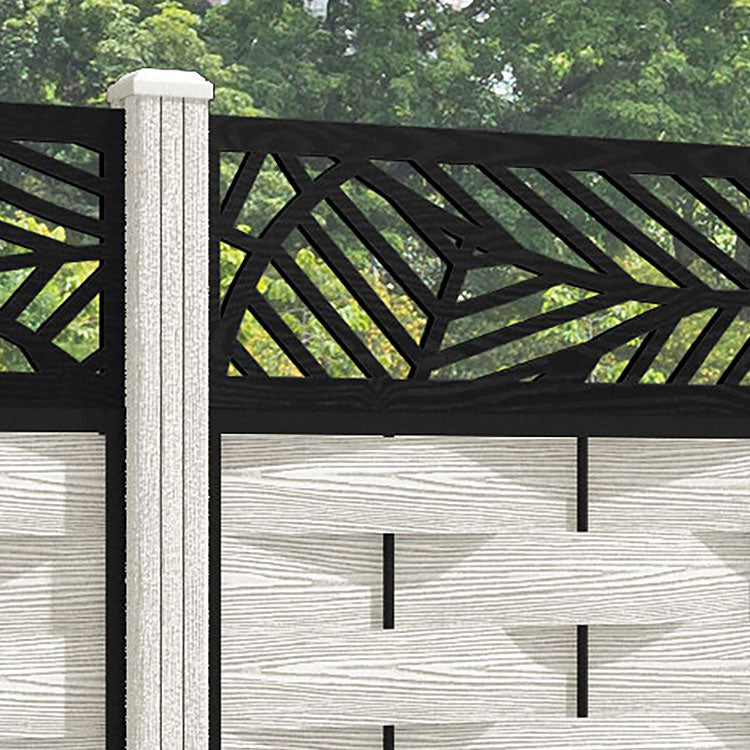 Ripple Habitat Fence Panel - Light Stone - with our composite posts