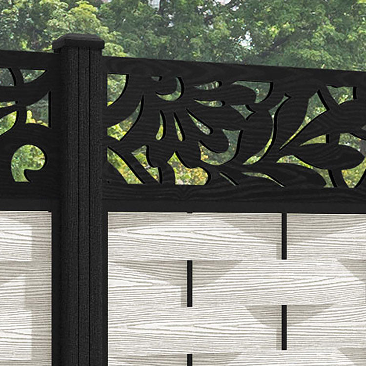 Ripple Heritage Fence Panel - Light Stone - with our composite posts