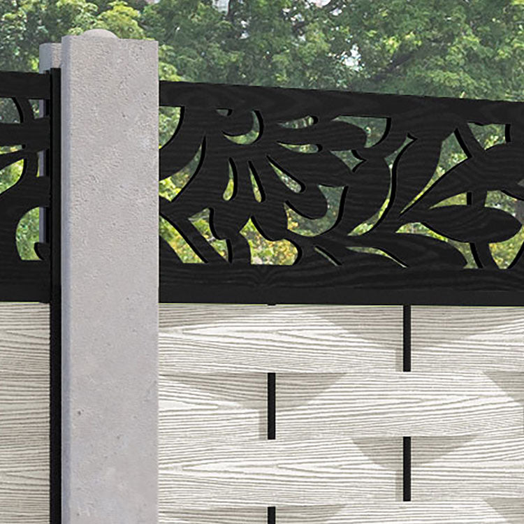 Ripple Heritage Fence Panel - Light Stone - for existing concrete posts