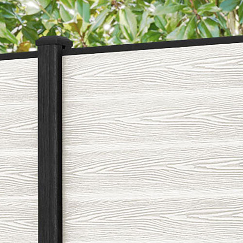 Classic Fence Panel - Light Stone - with our aluminium posts