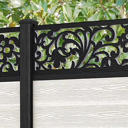 Classic Eden Fence Panel - Light Stone - with our composite posts
