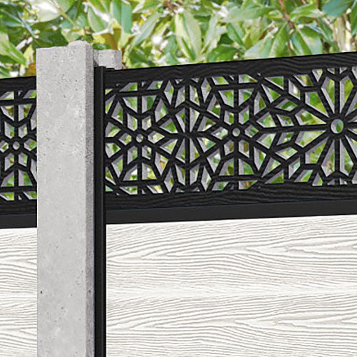 Classic Alnara Fence Panel - Light Stone - for existing concrete posts