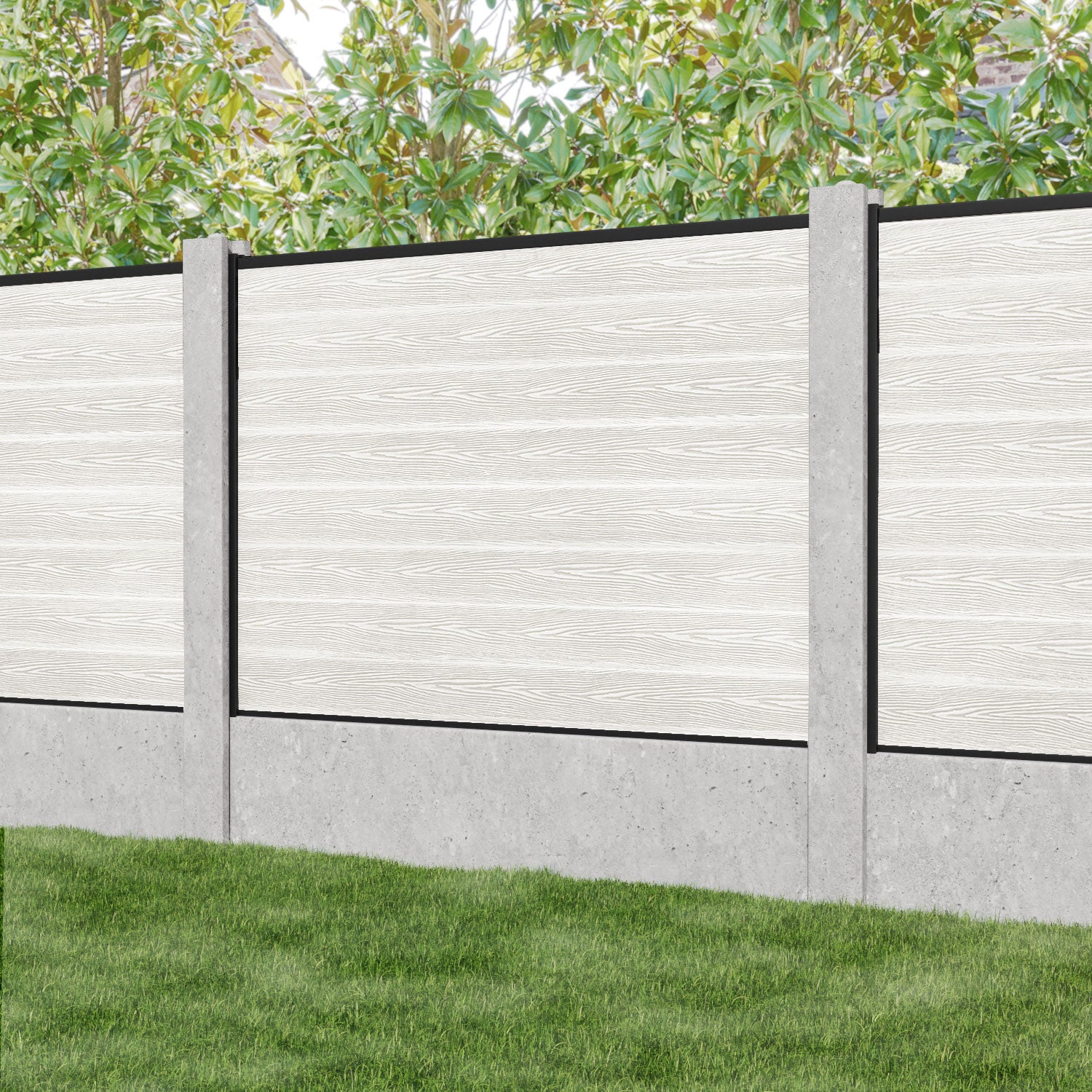 Classic Fence Panel - Light Stone - for existing concrete posts