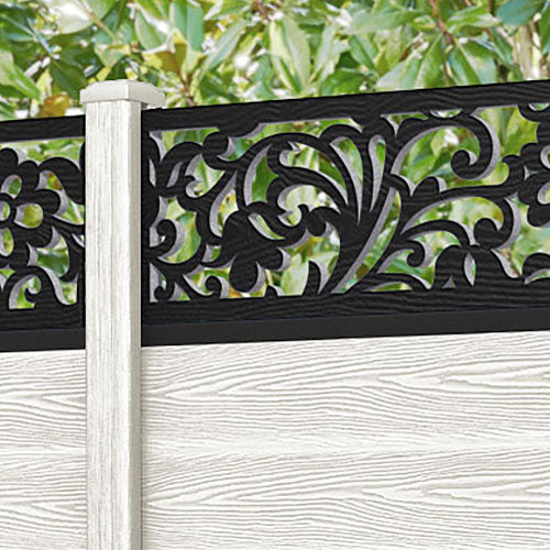 Classic Eden Fence Panel - Light Stone - with our composite posts