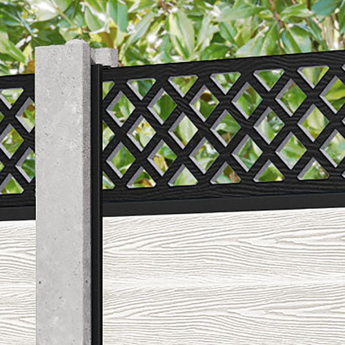 Classic Hive Fence Panel - Light Stone - for existing concrete posts