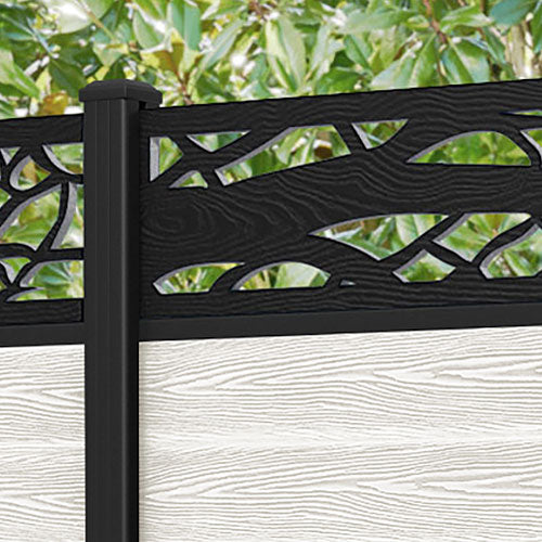 Classic Twilight Fence Panel - Light Stone - with our aluminium posts