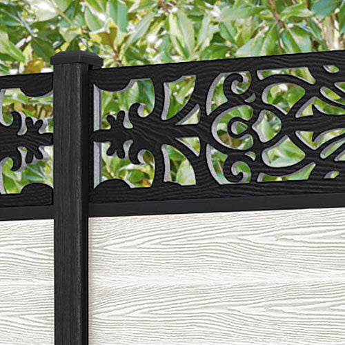 Classic Windsor Fence Panel - Light Stone - with our composite posts