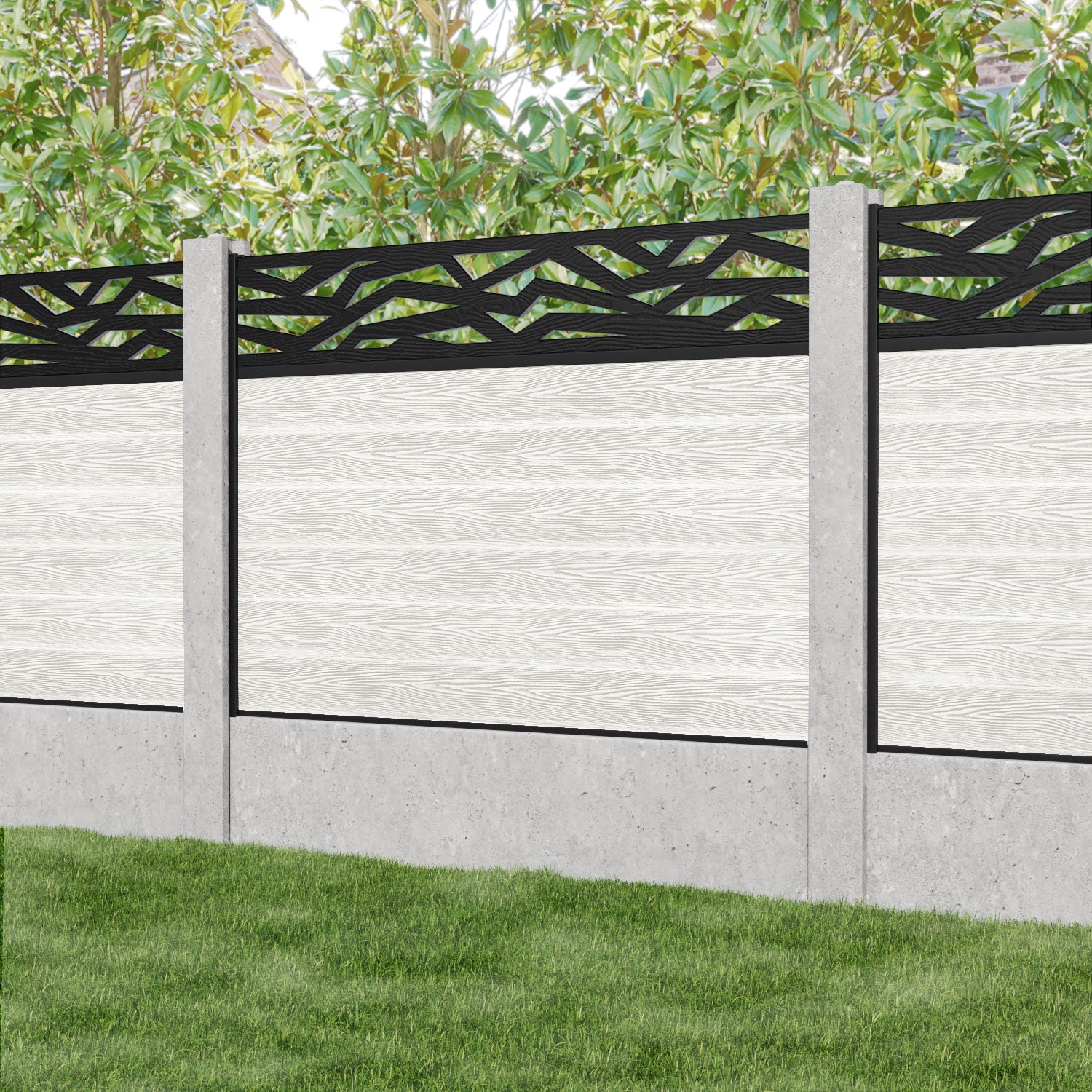 Classic Zenith Fence Panel - Light Stone - for existing concrete posts