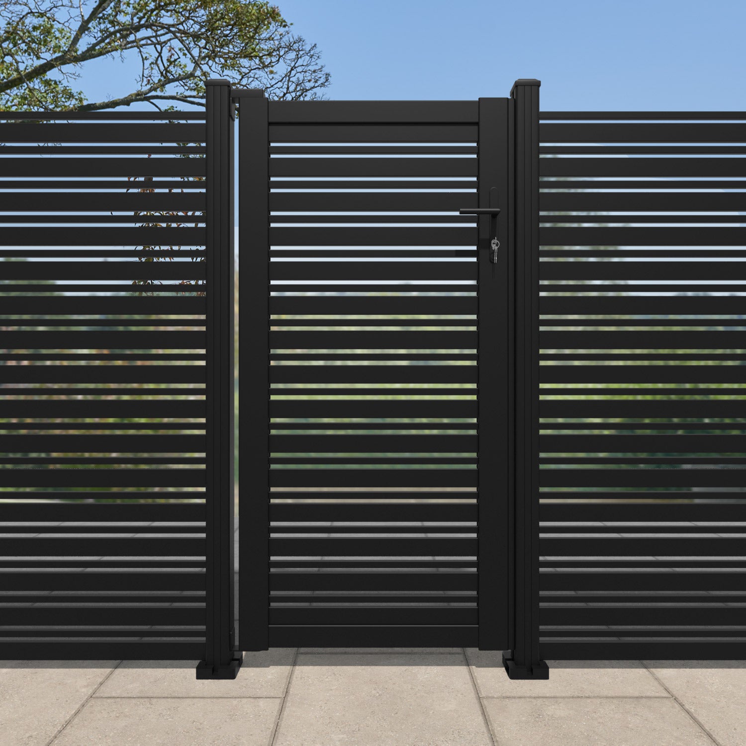 Albany Aluminium Pedestrian Gate - Black – Charles & Ivy