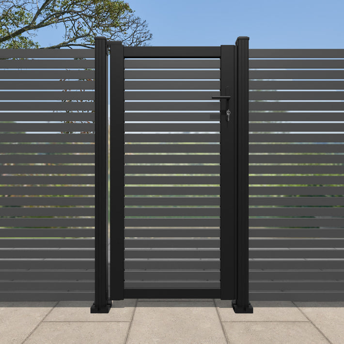 Aria Aluminium Pedestrian Gate - Grey