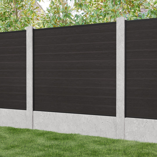 Classic Fence Panel - Dark Oak - for existing concrete posts