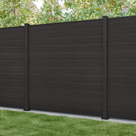 Classic Fence Panel - Dark Oak - with our composite posts