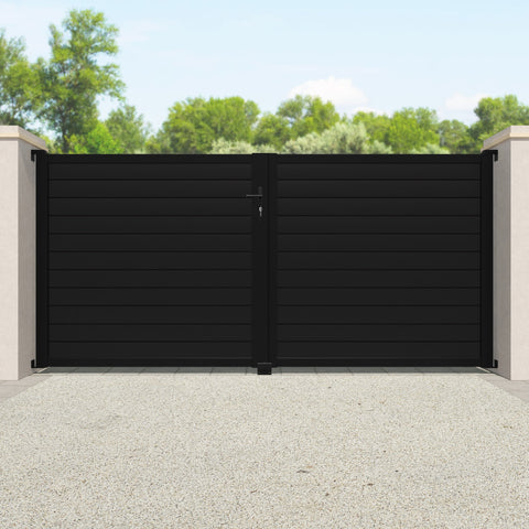 Salone Aluminium Driveway Gate - Black