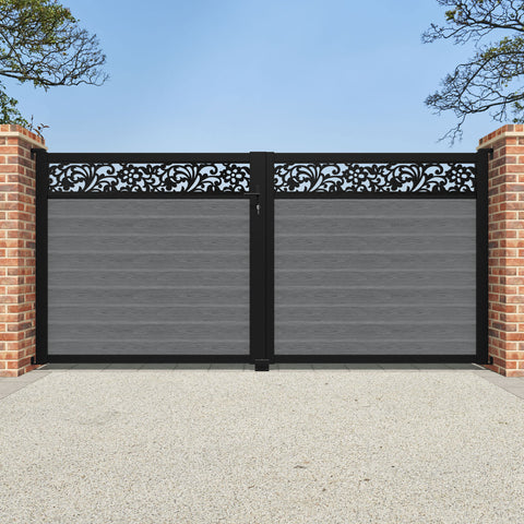 Classic Eden Straight Top Driveway Gate - Mid Grey - Top Screen
